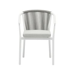 Garden dining set in white aluminum | Boori + Moana