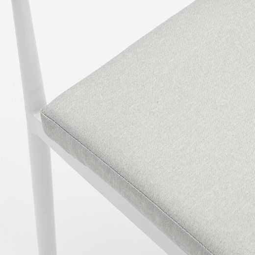 Garden dining set in white aluminum | Boori + Moana