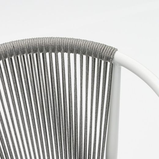 Garden dining set in white aluminum | Boori + Moana