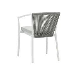 Garden dining set in white aluminum | Boori + Moana