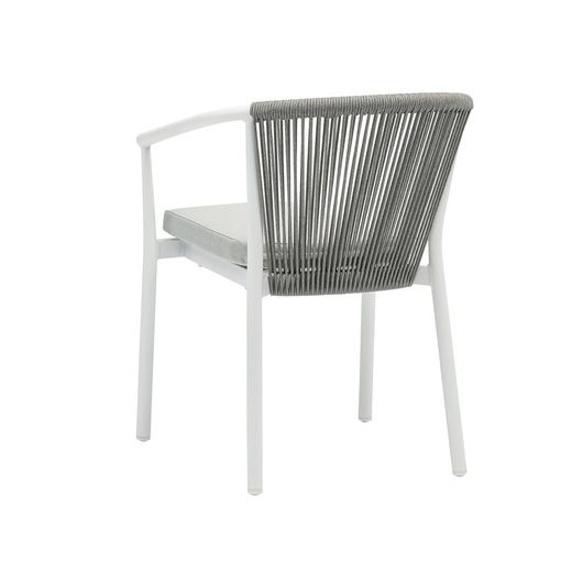 Garden dining set in white aluminum | Boori + Moana
