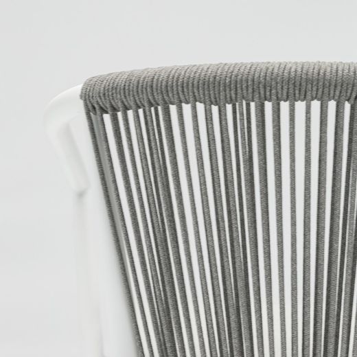 Garden dining set in white aluminum | Boori + Moana