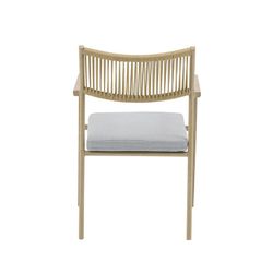 Silla de jardín de aluminio y cuerda de olefina en natural, 54 x 62,5 x 83 cm | Harmony