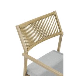 Silla de jardín de aluminio y cuerda de olefina en natural, 54 x 62,5 x 83 cm | Harmony