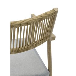 Silla de jardín de aluminio y cuerda de olefina en natural, 54 x 62,5 x 83 cm | Harmony