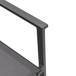 Tuinstoel van aluminium en textiel in antraciet, 57 x 60 x 84 cm | Adin