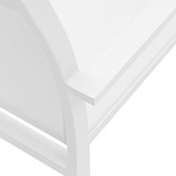Aluminum and textilene garden chair in white, 57 x 60 x 84 cm | Adin