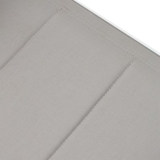 Garden dining set in white and gray aluminum | Adin + Orick