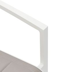 Garden dining set in white and gray aluminum | Adin + Orick