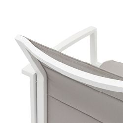 Garden dining set in white and gray aluminum | Adin + Orick