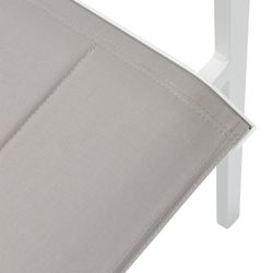 Garden dining set in white and gray aluminum | Adin + Orick