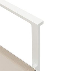 Garden dining set in white and taupe aluminum | Orick + Adin