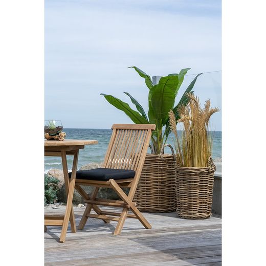 Teak wood garden chair in natural, 62 x 46 x 89 cm | Toledo