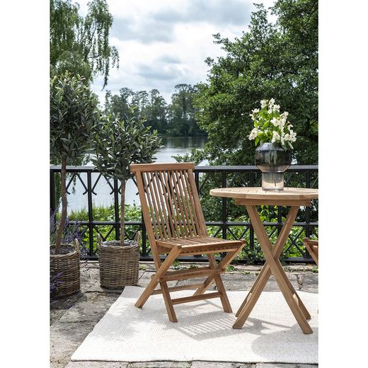 Teak wood garden chair in natural, 62 x 46 x 89 cm | Toledo