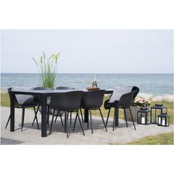 Polypropylene garden chair in black, 53 x 54.5 x 79 cm | Roda