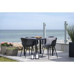 Polypropylene garden chair in black, 53 x 54.5 x 79 cm | Roda