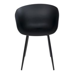 Sedia da giardino in polipropilene nero, 53 x 54,5 x 79 cm | Gambo