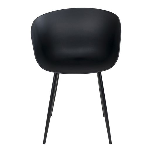 Polypropylene garden chair in black, 53 x 54.5 x 79 cm | Roda