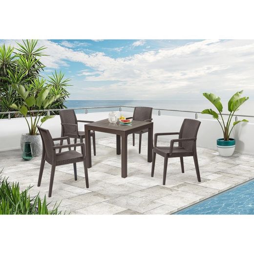 Krzesło ogrodowe Glady Brown, 54x58x86 cm