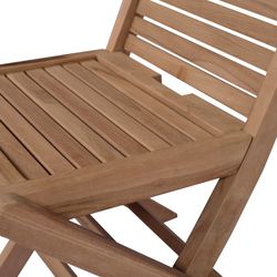 Salon de jardin en teck couleur miel | Naga rond + Mati