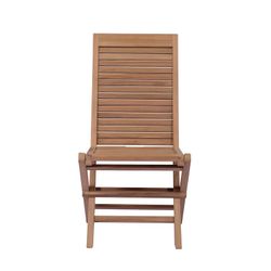 Salon de jardin en teck couleur miel | Naga rond + Mati