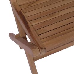 Salon de jardin en teck couleur miel | Naga rond + Mati