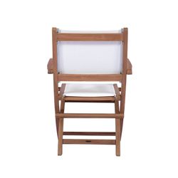 Garden dining set in natural teak and white Batyline | Danao + Candon