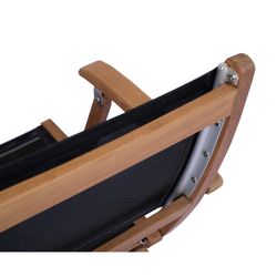 Garden dining set in natural teak and black Batyline | Candon