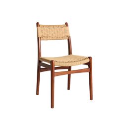 Silla de madera de haya en marrón, 52 x 47 x 81 cm | Whel