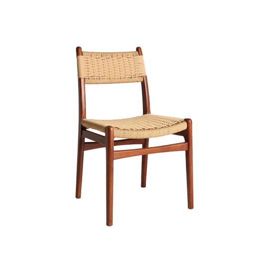 Silla de madera de haya en marrón, 52 x 47 x 81 cm | Whel