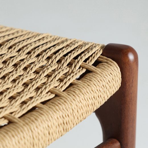 Silla de madera de haya en marrón, 52 x 47 x 81 cm | Whel