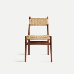 Silla de madera de haya en marrón, 52 x 47 x 81 cm | Whel