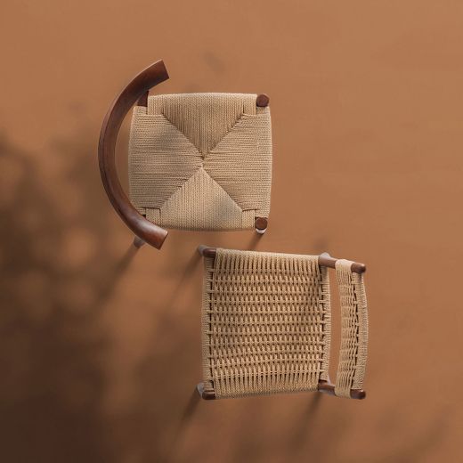 Silla de madera de haya en marrón, 52 x 47 x 81 cm | Whel