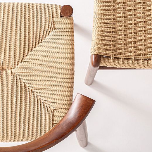 Silla de madera de haya en marrón, 52 x 47 x 81 cm | Whel