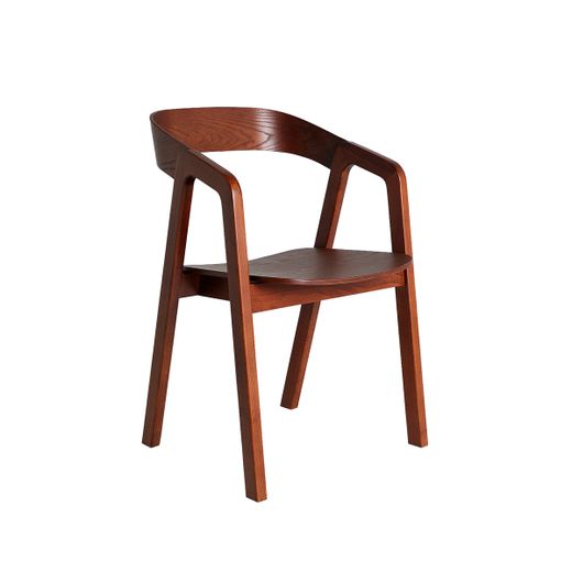 Silla de madera de haya en marrón, 54 x 53 x 79 cm | Rede