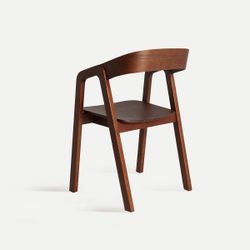 Silla de madera de haya en marrón, 54 x 53 x 79 cm | Rede