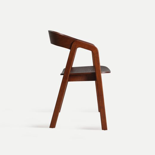 Silla de madera de haya en marrón, 54 x 53 x 79 cm | Rede