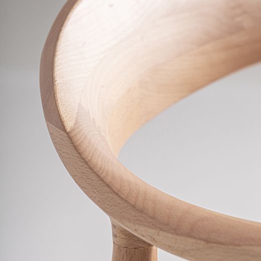 Silla de madera de haya y cuerda en marrón, 63 x 53 x 77 cm | Wieller