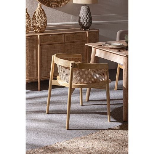 Cadeira de madeira de olmo natural, 61 x 52 x 70 cm | Vikan