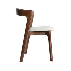 Elm wood and linen chair in brown and beige, 51 x 59 x 79 cm | Artix