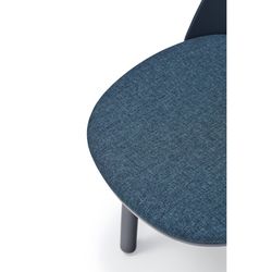 Marineblauer Holzstuhl, 18 x 21 x 32 Zoll | Uma