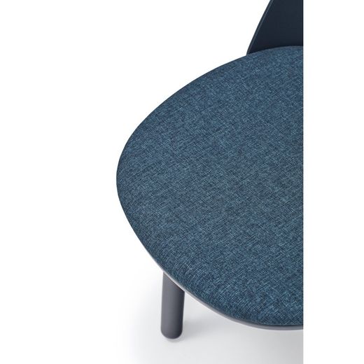 Marineblauer Holzstuhl, 18 x 21 x 32 Zoll | Uma