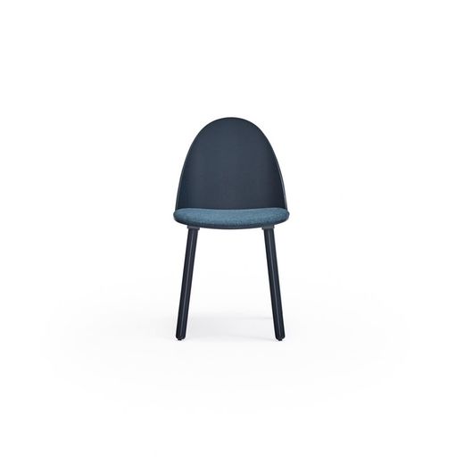 Marineblauer Holzstuhl, 18 x 21 x 32 Zoll | Uma