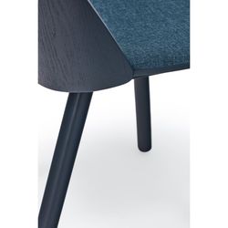 Marineblauer Holzstuhl, 18 x 21 x 32 Zoll | Uma