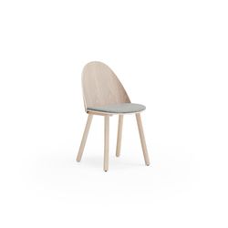 Silla de madera en color natural claro, 45,6 x 54 x 82,2 cm | Uma