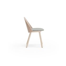 Silla de madera en color natural claro, 45,6 x 54 x 82,2 cm | Uma