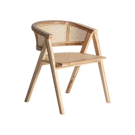 Houten stoel in bruin, 60 x 61 x 74 cm | Eane