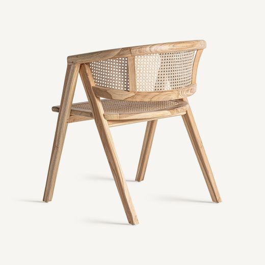 Houten stoel in bruin, 60 x 61 x 74 cm | Eane