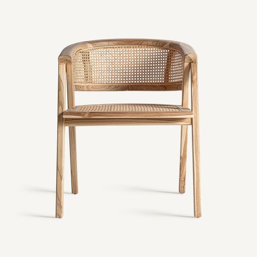 Houten stoel in bruin, 60 x 61 x 74 cm | Eane