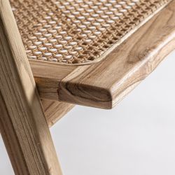 Houten stoel in bruin, 60 x 61 x 74 cm | Eane